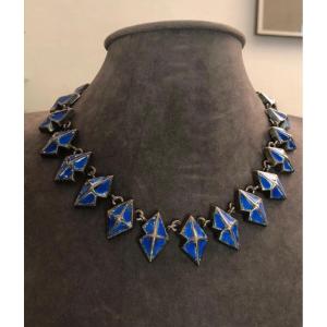 Enameled Art Nouveau Necklace 