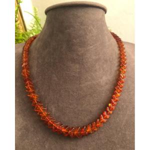Art-deco Amber Necklace