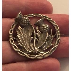 Art Nouveau Thistle Brooch