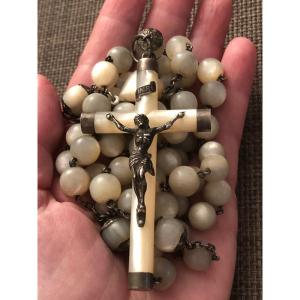 Silver And Mother-of-pearl Rosary