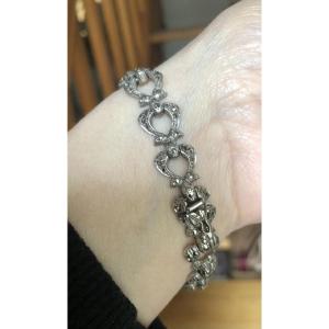 Art-deco Silver/marcassite Bracelet 