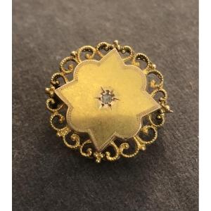 19th Century Gold/diamond Brooch 