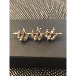 Silver Swallow Brooch