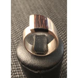 Modernist Silver Ring 