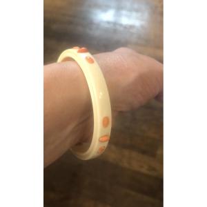 Art Deco Ivory/coral Bracelet