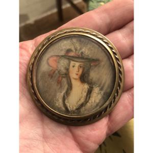 Miniature Painting Brooch 