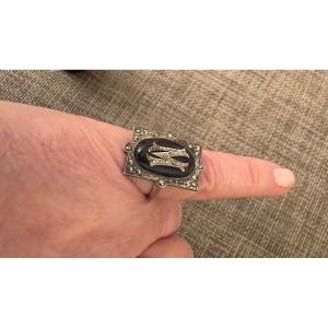 Silver Art Deco Ring 
