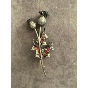 Silver Art Nouveau Brooch 