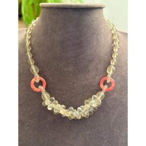 Art-deco Glass Necklace