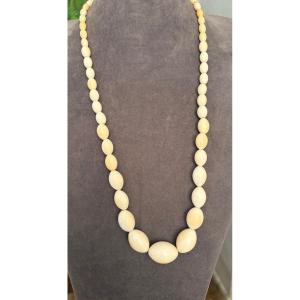 Long Necklace - Antique Ivory Necklace