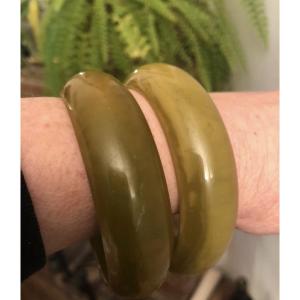 Art-deco Bracelets Galalite