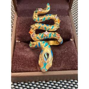 Snake Ring In Vermeil