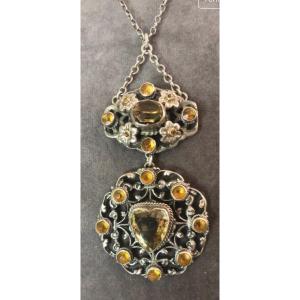 Silver/citrine Pendant