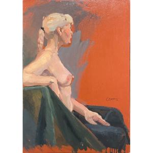 Contemporary Spanish School - Magnificent Nude In The Armchair