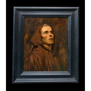 French School (early 20th Century) - Portrait Of A Monk