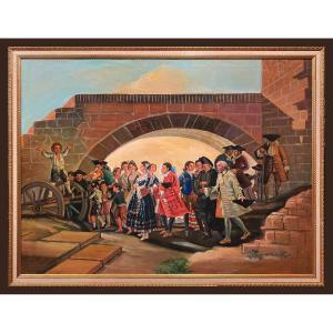 Spanish School (mid 20th Century) - Marriage, After Goya