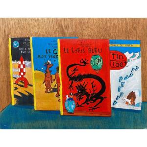 Modern French School - Still Life With Tintins