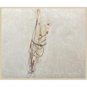 Catalan School (1960s) - Magnificent Material Composition Tapiès Style