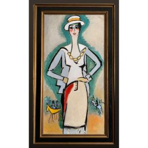 European School (mid-20th Century, After Van Dongen) - Portrait Of A Woman