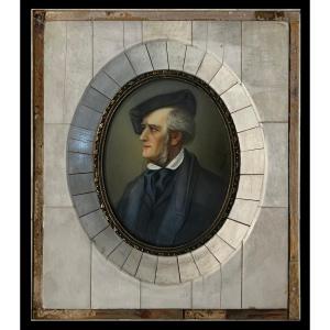 European School (1930s) - Beautiful Miniature On Ivory Richard Wagner