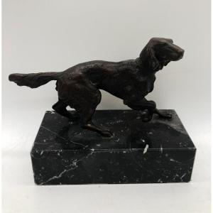 Interesting Retriever Bronze Sculpture - France, Mid-20th Century