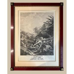 Boucher Engraving Crocodile Fishing In Egypt - 1774