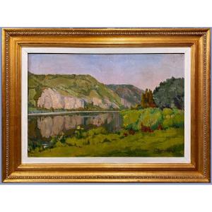 Jean Arnaviellhe (1881-1961) - A Vain Mountain Looks At Itself In A Mirror Of Calm Waters