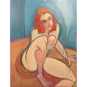 Contemporary Spanish School - Seated Nude