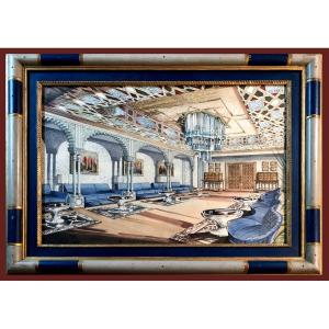 French School (c. 1950) - Interior Design Project For A Turkish Smoking Room