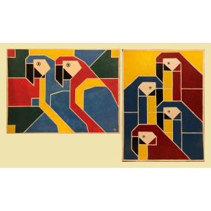 Tropical School (1980s) - Constructivist Parrots