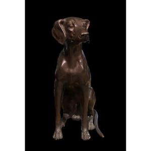 Bronze Dog Sculpture - France, 20th Century