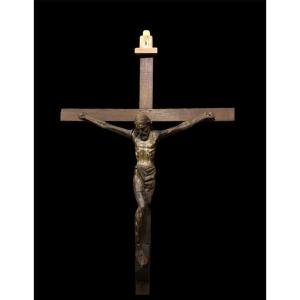 Crucified On Gilded Wood - Spain, 17th Century