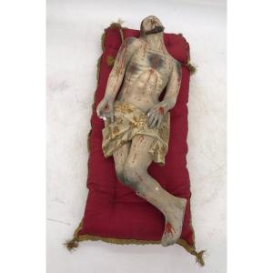 Colonial Sculpture Of Jesus Christ Lying In Corn Dough - Mexico, 17th - 18th Century