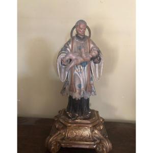 Sculpture Of Saint Cayetano, Baroque Masterpiece – Spanish School, XVI – XVIIth