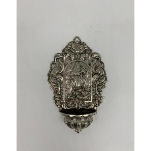 Silver Blessing Box With Immaculate Conception Of Impressive Quality - Spain, 20th Century