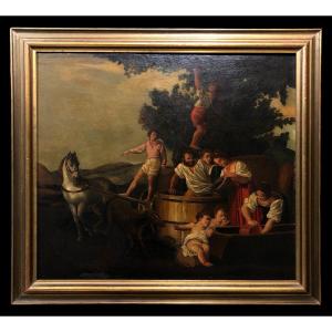 Italian School (18th Century) - The Treading Of The Grapes