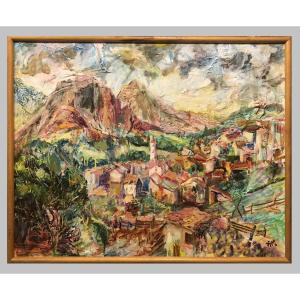 	 European School (xx) - A Village In Abruzzo