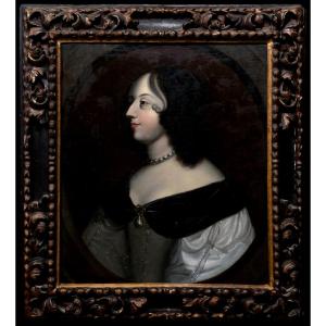 Gerard Van Honthorst (1590-1656) - Profile Portrait Of Princess Amalia Solms Braunfels