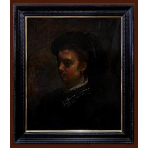 Paul Albert Laurens (1870-1934) - Portrait In Chiaroscuro