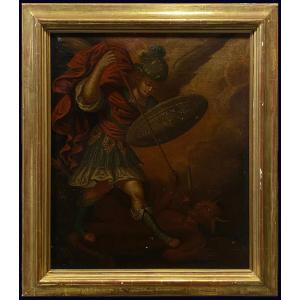 Mexican Virreyal School (xviii) - The Archangel Saint Michael, Victor Over Satan