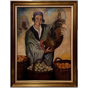 	 Gabriel Morcillo (1887-1973) [follower Of] - The Egg Seller