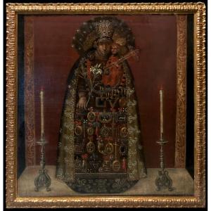 Mexican School (c. 1700) - Virgen De Los Desamparados / Our Lady Of The Abandoned