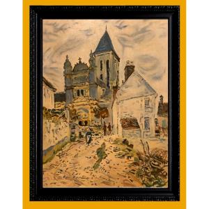Jean Balagué (1933-2020) - The Saint-laurent Church Of Verneuil (after Claude Monet)