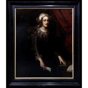 Giovanni Bernardo Carbone (1616-1683), Entourage Of - Portrait Of A Lady With Virginal