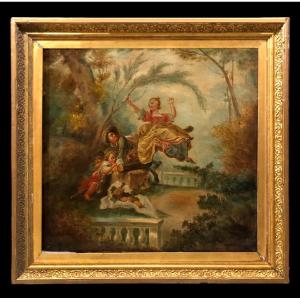 	 François Boucher (1703-1770), Circle Of - The Leaping Shepherdess