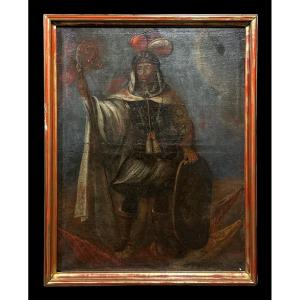 School Of Peru (18th Century) - Portrait Of Manco Capac, Inca
