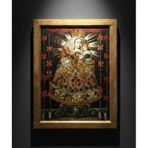 Colombian School (17th Century) - Our Lady Of Chiquinquirá
