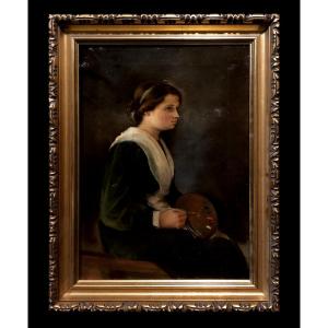 María Luisa Puiggener (1867-1921), Attributed To - A Young Artist