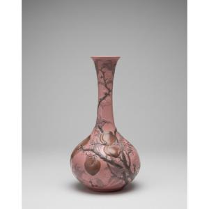 Beautiful Porcelain Vase "pink Peaches" - Lladró, C. 1970