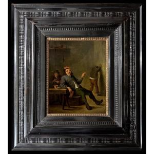 David Teniers III (1610-1690) - Interior With Smoker